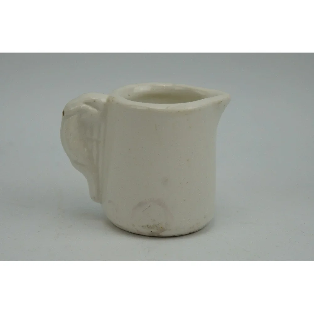 Vintage Ironstone Elephant Ear Chunky Creamer GC Antique Pitcher